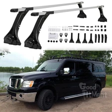 For Nissan NV3500 NV2500 2012-24 64" Roof Ladder Rack Cross Bars Luggage Carrier