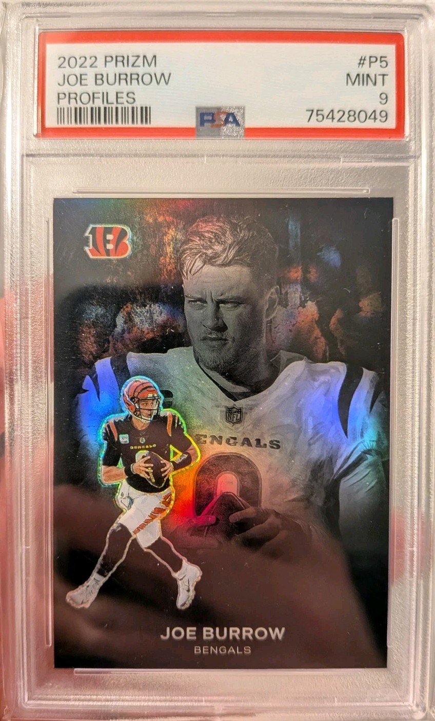 2022 Panini Prizm Profiles Joe Burrow PSA 9