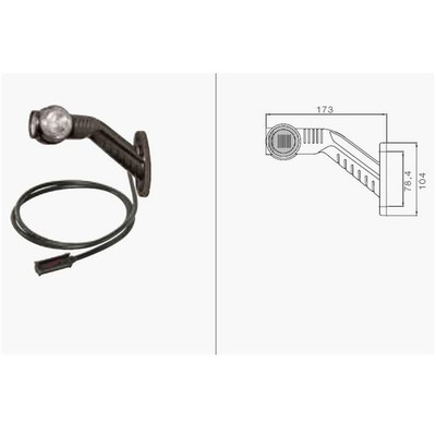   ASPOCK SIDE MARKER LEFT LED A31-3304-047 NEU DE STOCK