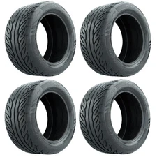(4) GTW Fusion GTR Steel Belted Radial 21" Golf Cart Street Tires 225/40-R14
