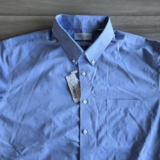 Roundtree & Yorke Gold Label Shirt Mens 2XL Slim Fit Non Iron Button Up New