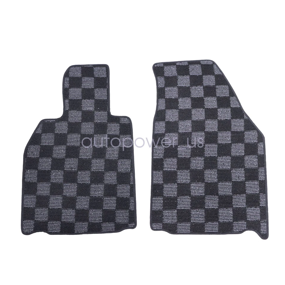 Fits 1997 1998 1999 2000-2006 Porsche 911 996 Checkered Flag Carpet Floor Mats - Image 4 of 4
