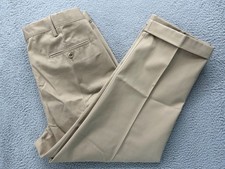  70 New Lands' End Men's Trad Fit No Iron CW PLT Chino Pants Khaki 40x28
