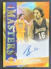 Pau Gasol 2025-26 Topps Finest Masters Gold Refractor Auto /50 #MA-PG