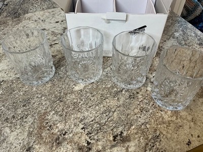 Pottery Barn westwoodDouble Old Fashioned Glasses Set of 4 Cut Crystal-NIB 10 oz