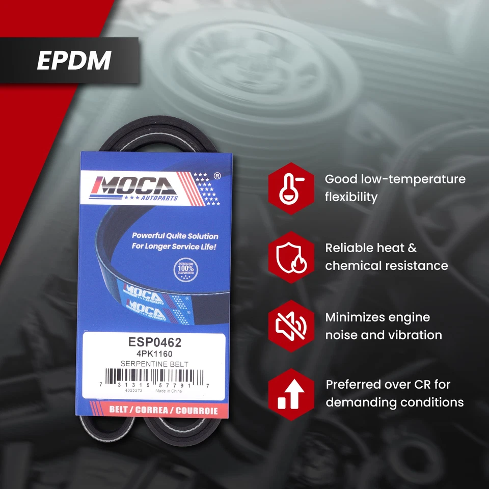 Serpentine Belt 4PK1160 for 2011-2016 Honda Cr-Z 2010-2014 Insight 1.3L 1.5L L4 - Image 4 of 4