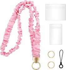 Stretchy Scrunchie Lanyard for ID Badges and Keys, Cute Stretchy Teacher Lanyard