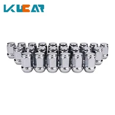 Kucar 24Pcs M12X1.5 Lug Nuts Silver Bulge Acorn Lug Nuts Chrome Wheel