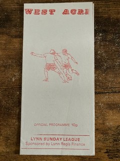 West Acre v Leverington S&SC 1989 1988/89 Kings Lynn Sunday League TGWU Cup SF