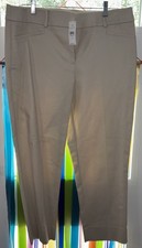 Women's Loft Pants 463463 Cropped Julie Riviera Size 12 Cream Khaki New NWT