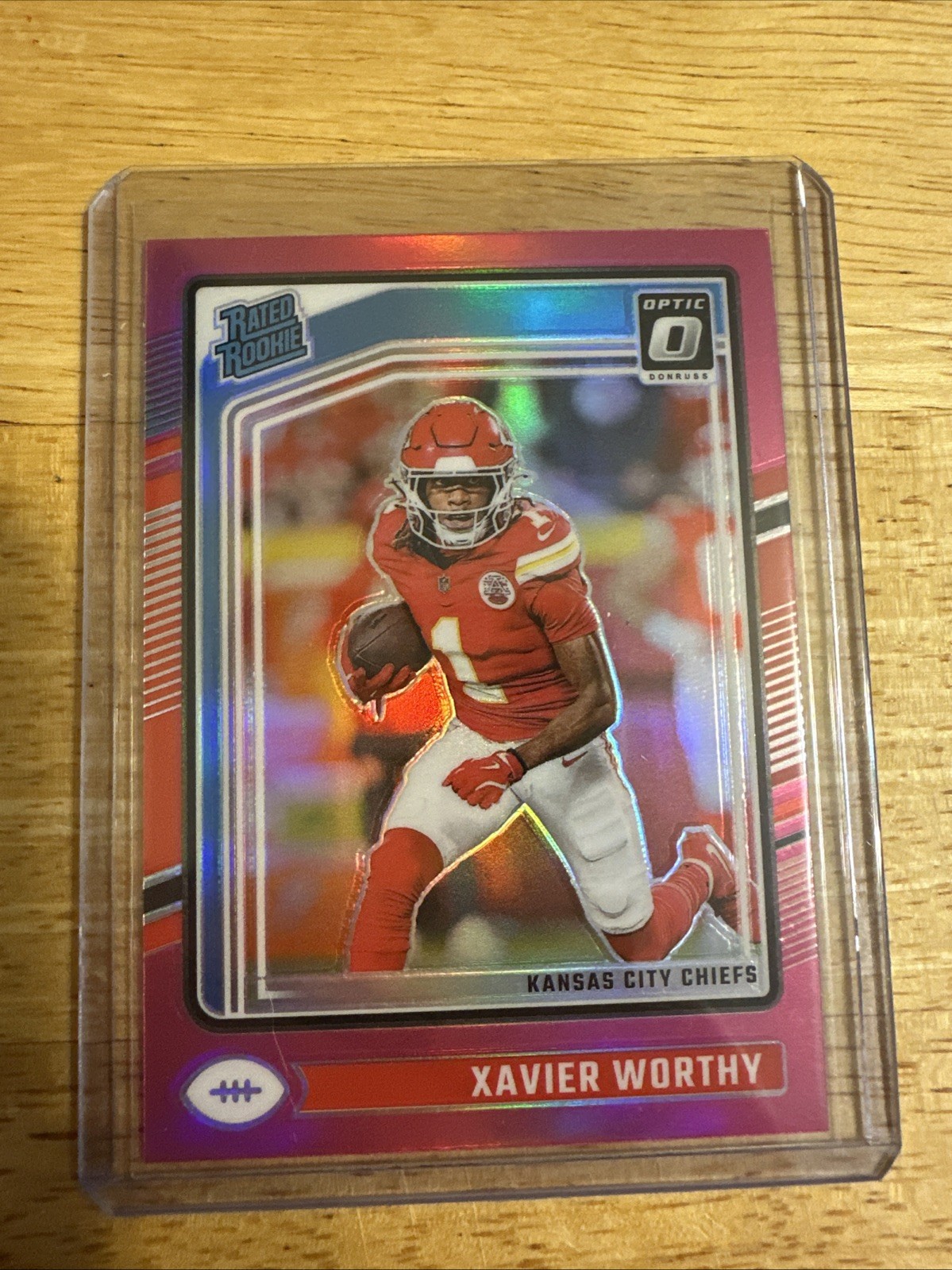 2024 Panini Donruss Optic - Rated Rookie Xavier Worthy #300 Pink Prizm (RC)