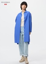 UNIQLO Open Collar Oxford Shirt Dress M Size Blue
