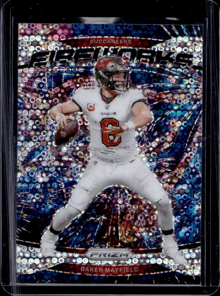2024 Panini Prizm Baker Mayfield Fireworks No Huddle #6 Buccaneers