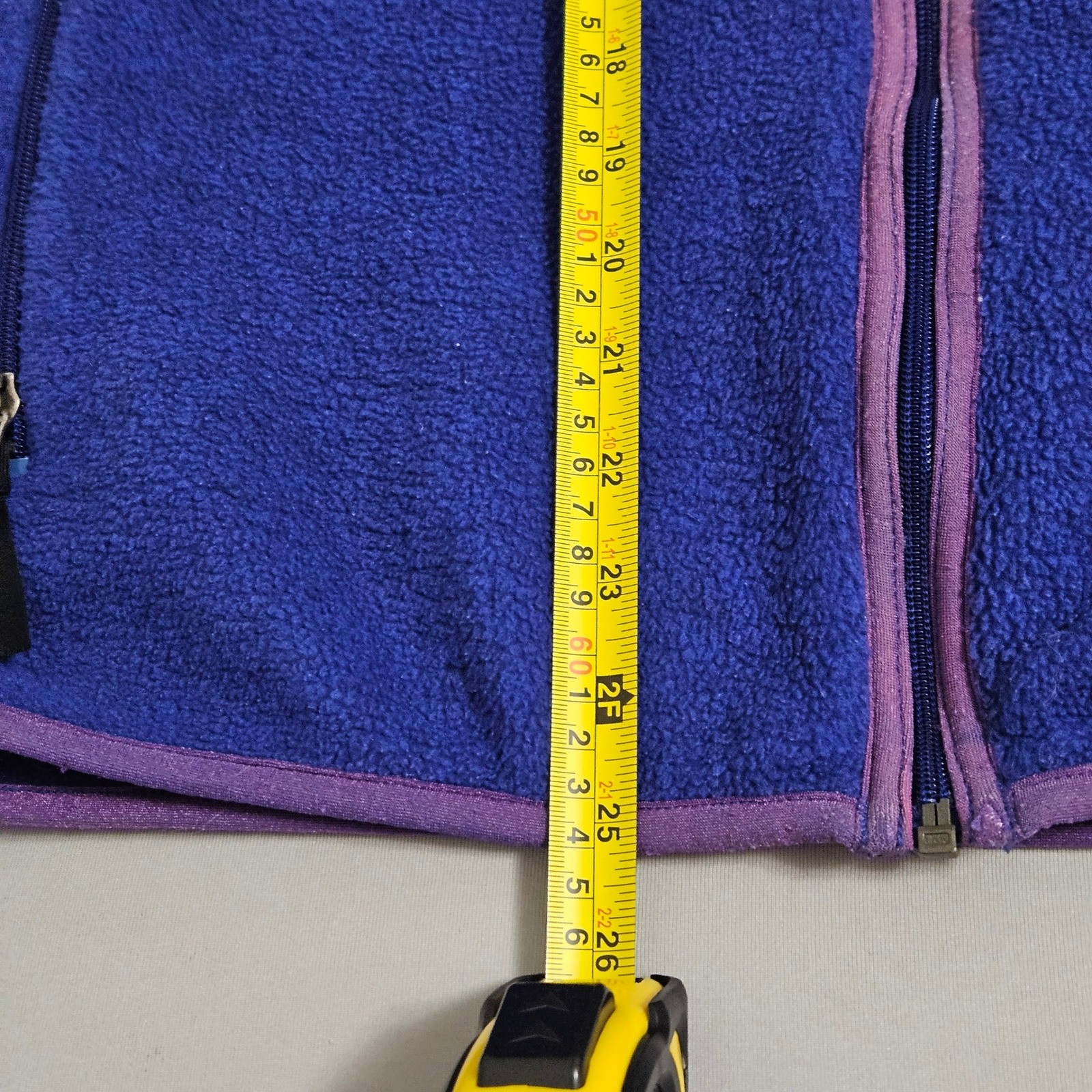 VTG Patagonia Blue Fleece Vest Purple Trim USA Made Outdoor Gorpcore Unisex L thumbnail 11