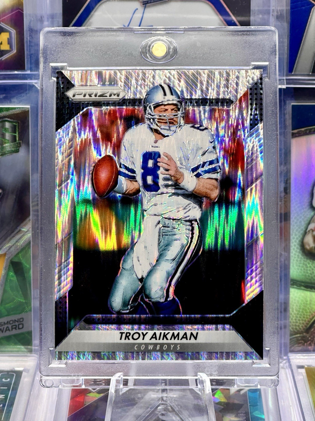 2016 Prizm Silver Flash Refractor SP #175 Troy Aikman Dallas Cowboys