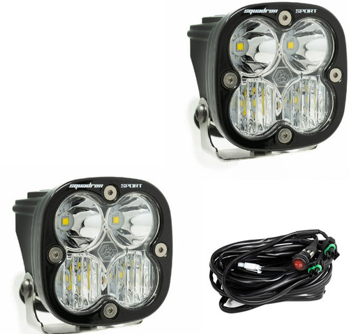 Baja Designs Squadron Universal Sport Black LED Light Pod Pair 55-7803