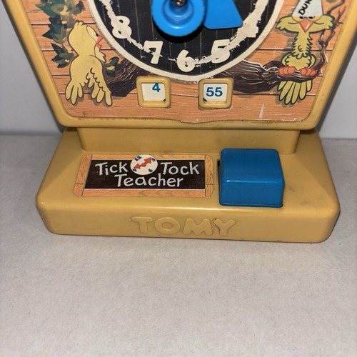 Clock Toy Tik Tok Educational How To Tell Time With Sounds Works Vintage - Picture 4 of 8