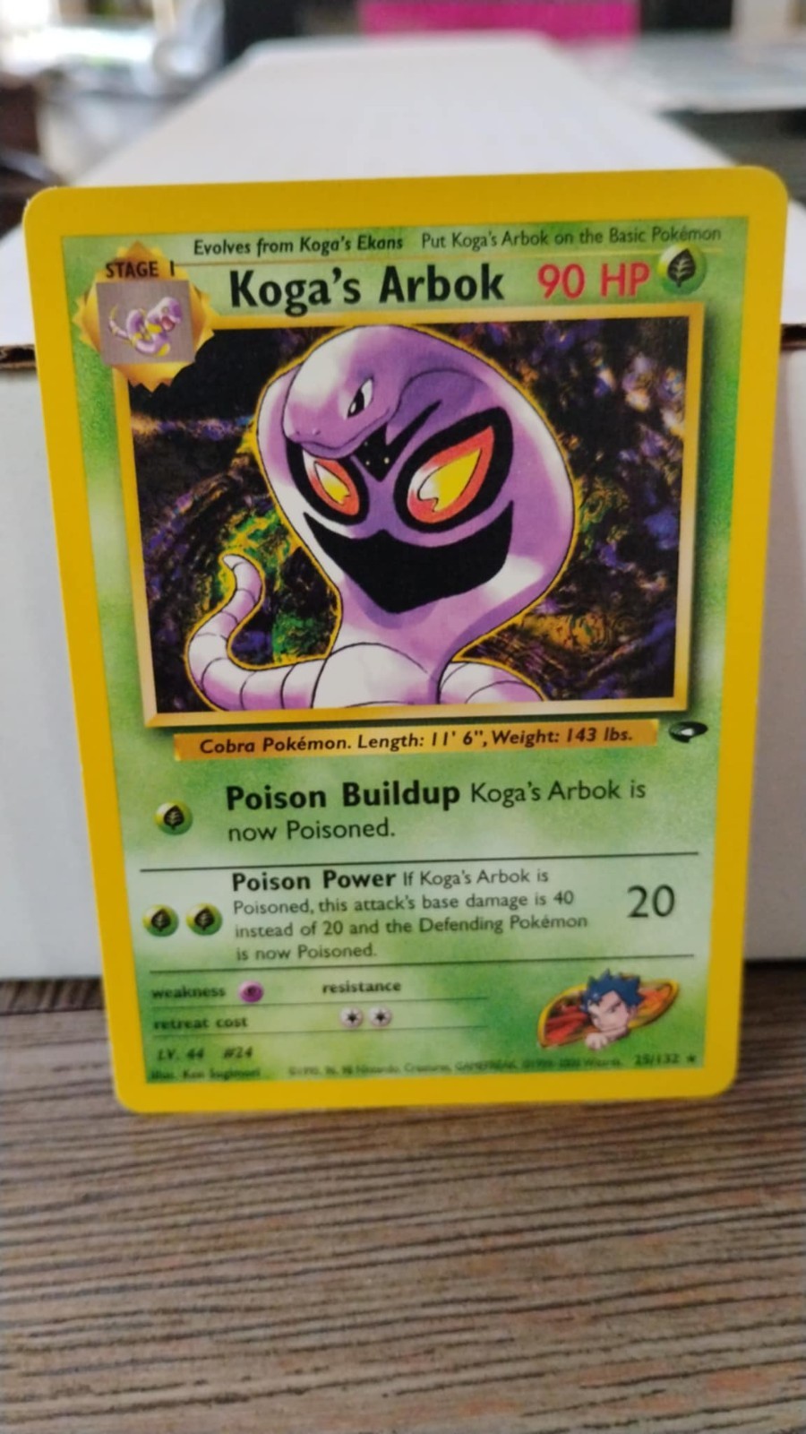 KOGA'S ARBOK Gym Challenge POKEMON Non-Holo 2000 Trading Card 25/132