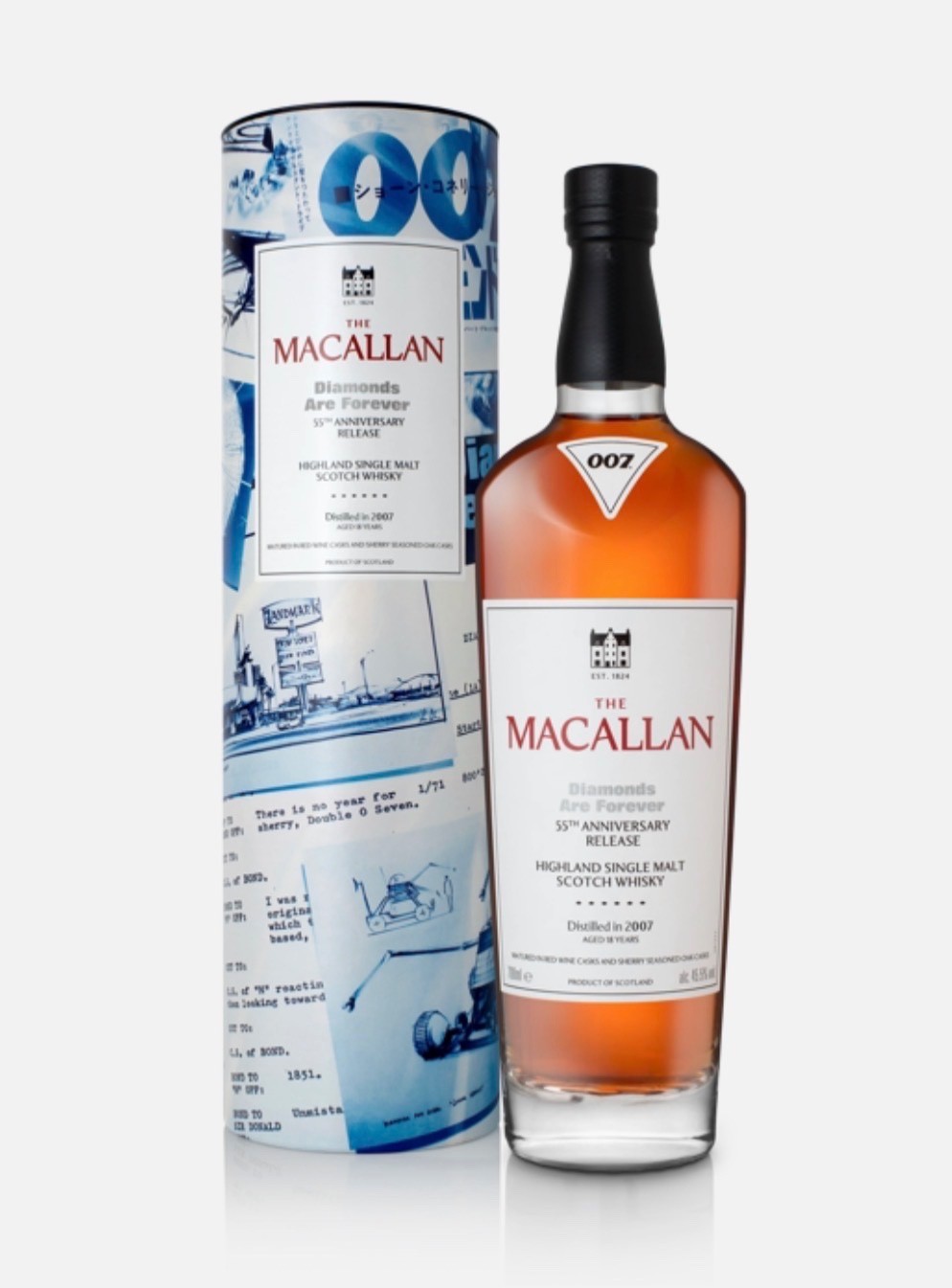 The Macallan 2007 Diamonds are forever 18y.o. / 007 Limited Edit 45,5% abv