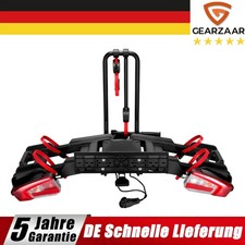 Fahrradträger für 2 Fahrräder / E-Bikes 60kg mit Fußpedal Faltbar Vormontiert