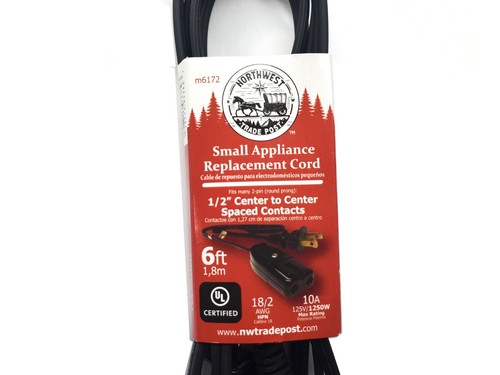 NEW Replacement Power cord for Nesco Slow Cooker Model H-104 1/2" Spaced Pins - Picture 26 of 32