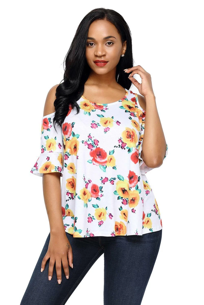 Half shoulder cut top hot sale