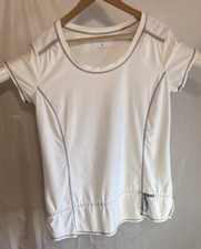 Women's Athleta Long Torso Reflective Shirt- Front Tie Activewear- Size L