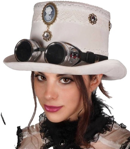 Steampunk Derby Hat & Pin Adult Costume Accessories Halloween Cosplay Dress Up Adult Dapper Steampunk Costume - Spirithalloween.com main image 4