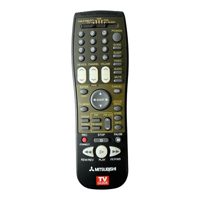 #ad Mitsubishi EUR647023 TV Remote Control 290P122A20 Black Has Been Tested $12.95