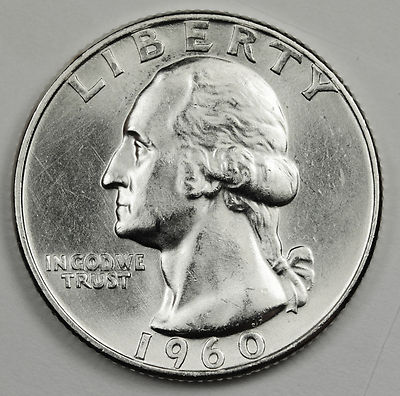 1960-d Washington Quarter.  Nice B.U.  86799   (Inventory E)