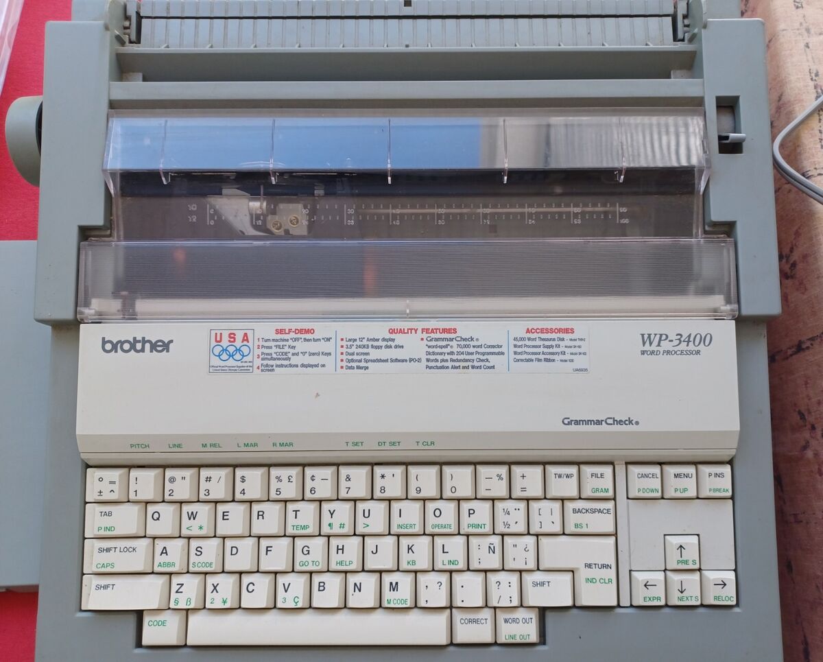 Vintage Brother Word Processor WP-3400 with manual and extra Vintage Brother Word Processor WP-3400 with manual and extra