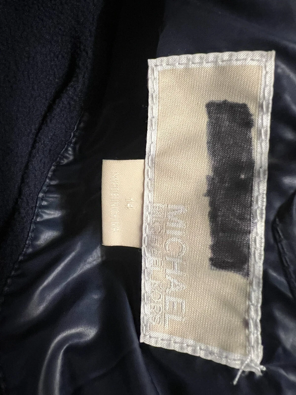 Cappotto invernale tampone ragazza Michael Kors taglia 14 blu navy rimovibile con pelliccia sintetica