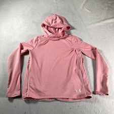 Under Armour Hoodie Youth Large Pink Sweatshirt Outdoors Hiking Exploring Top