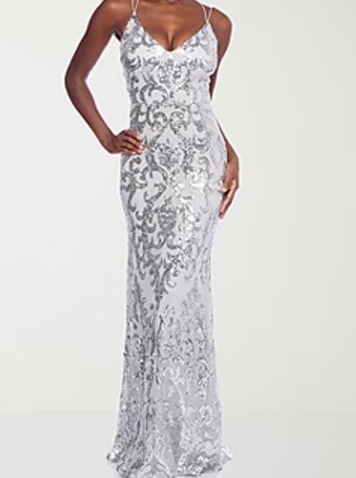 b smart sequin dress Junior Womens Sleeveless Bodycon Sequin White Sz M 7/8 Prom Placement sequin pattern B. Smart | Dresses |