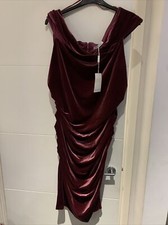 gina bacconi velvet dress size 24 rrp £249