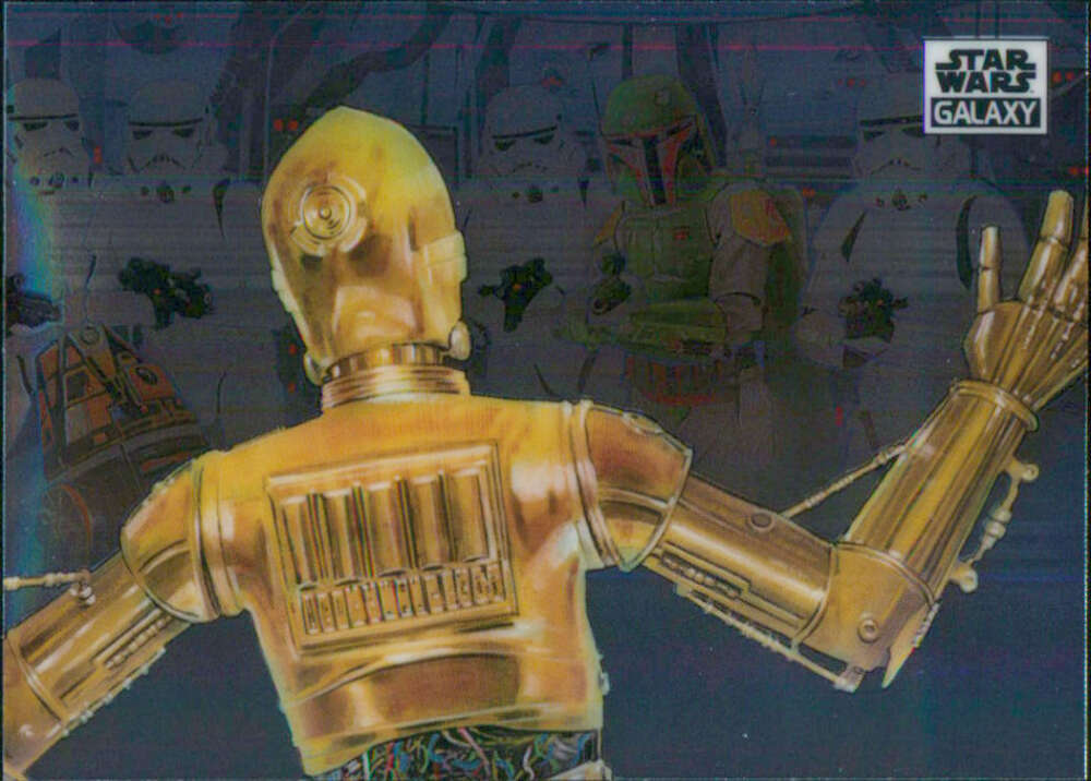 2021 Topps Chrome Star Wars Galaxy #71 Curiosity Blasts Threepio