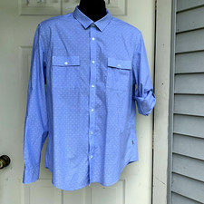 Calvin Klein 100 cotton slim style roll tab long shirt size L