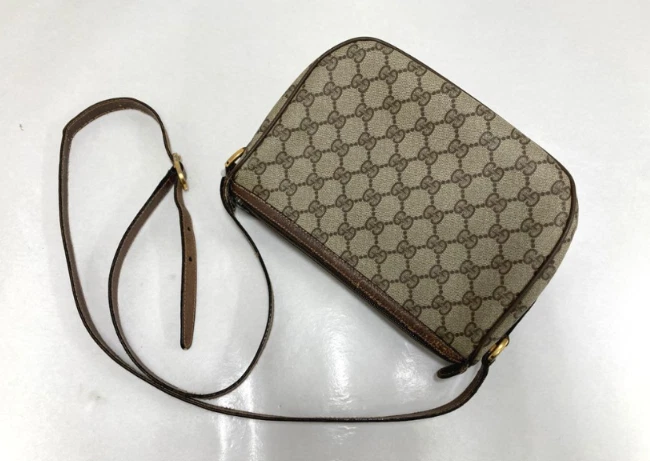 Vintage GUCCI Sherry Line GG Supreme Shoulder Bag Crossbody PVC Beige designer - Image 2 of 4