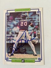 Gorman Thomas Cleveland Indians SIGNED 1984 DONRUSS JUMBO CARD BECKETT BAS