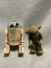 Star Wars R2-D2 Solid Dome Original & Yoda Lot Action Figure Vintage Hong Kong