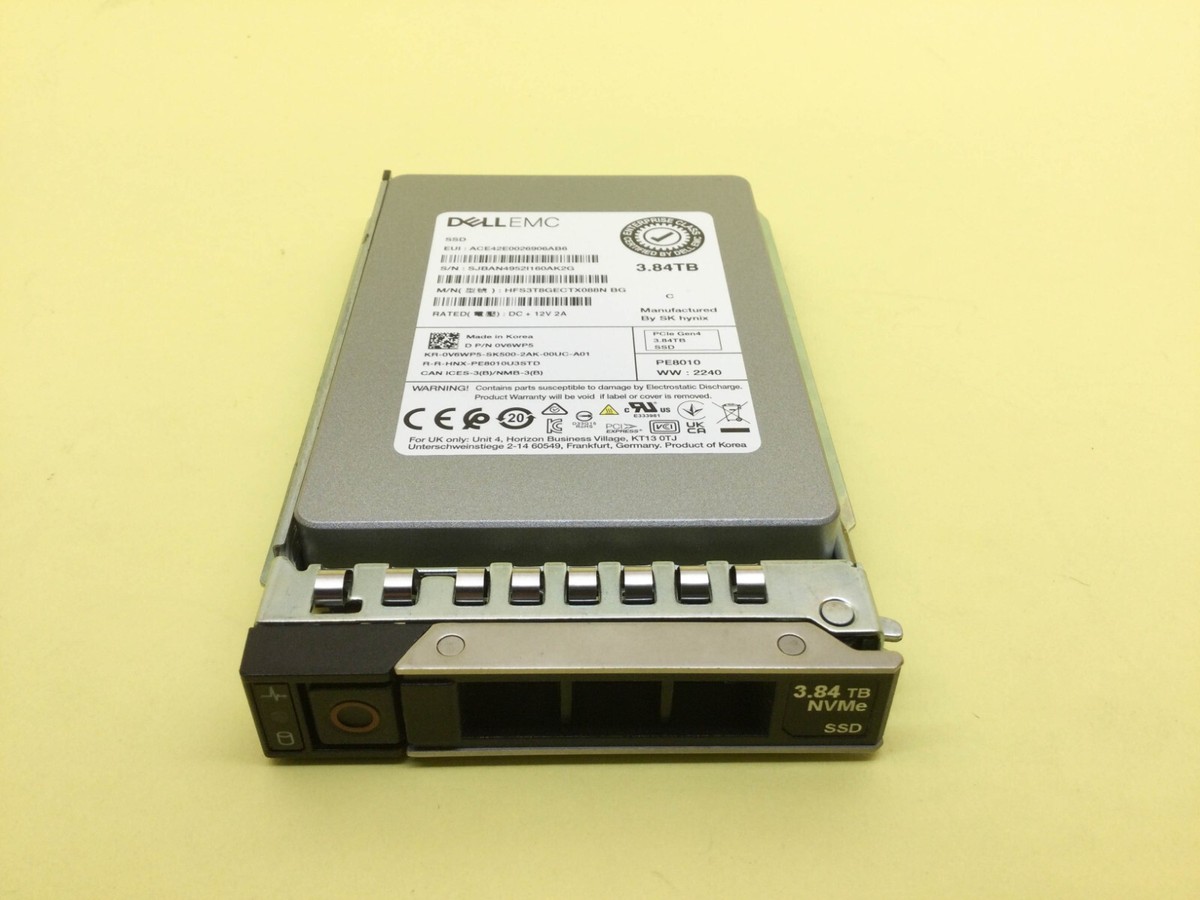 V6WP5 Dell EMC 3.84TB PCIe Gen4 NVMe Read Intensive 2.5