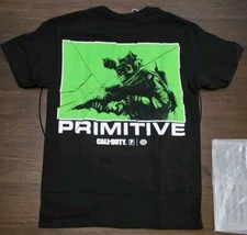NEW Sz S Primitive Skate Apparel Call Of Duty Collab Men's Alpha Tee Black Gamer