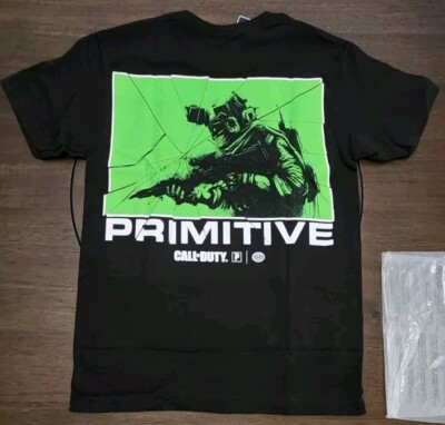 NEW Sz S Primitive Skate Apparel Call Of Duty Collab Men's Alpha Tee Black Gamer