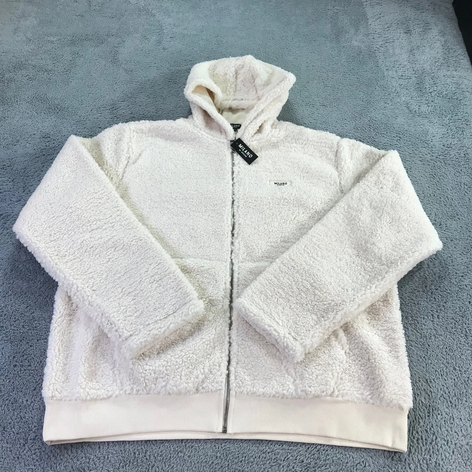 Chaqueta Milano Do Rouge Para Hombres 3XL XXXL Faris Cremallera Sudadera con Capucha Sherpa Chaqueta Polar Foto 4 de 4