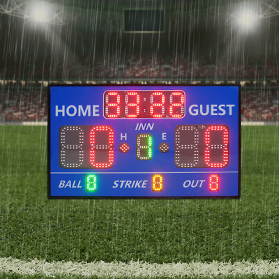 LED Electronic Portable Scoreboard Baseball Games Digital Scoreboard Tabletop