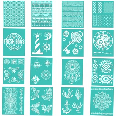 Silkscreen Stencil Reusable Self-Adhesive Silk Screen Printing For DIY Crafts