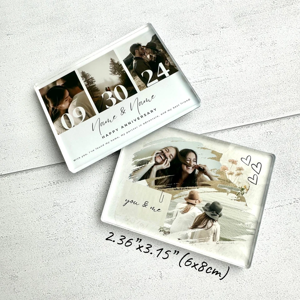 "Imán acrílico personalizado para nevera 2,36"" x 3,15"" (6x8 cm) regalos personalizados" Foto 2 de 4