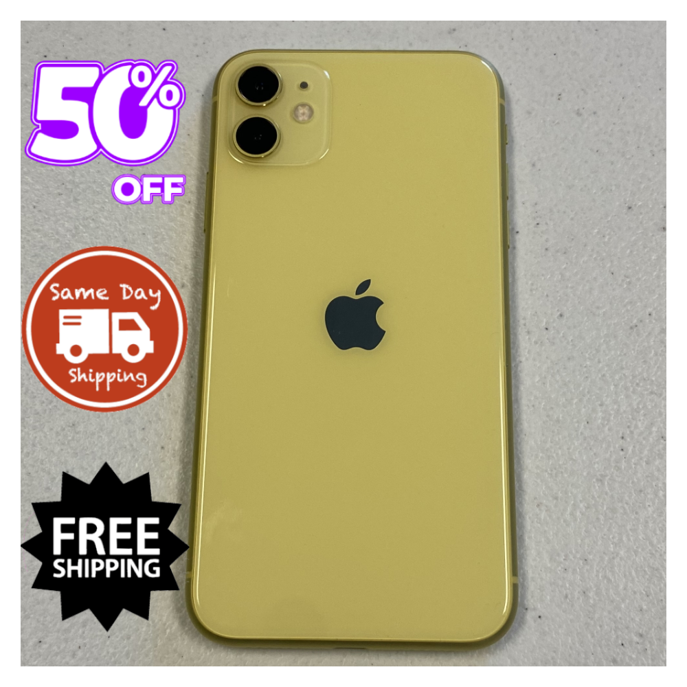 Purple Iphone 11 Yellow IPhone 11 64GB Purple Locked T-Mobile Back