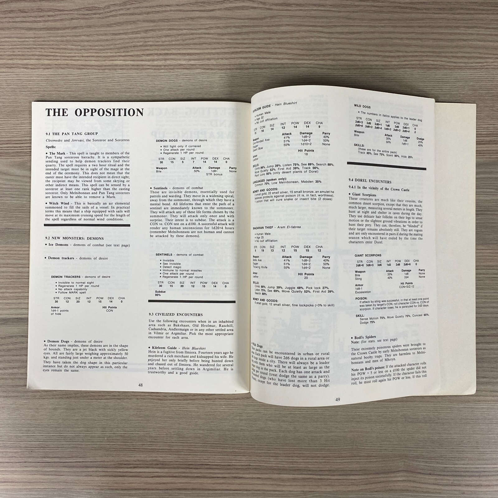 THE OCTAGON OF CHAOS STORMBRINGER ADVENTURE MICHAEL MOORCOCK RPG ROLE-PLAY 1986