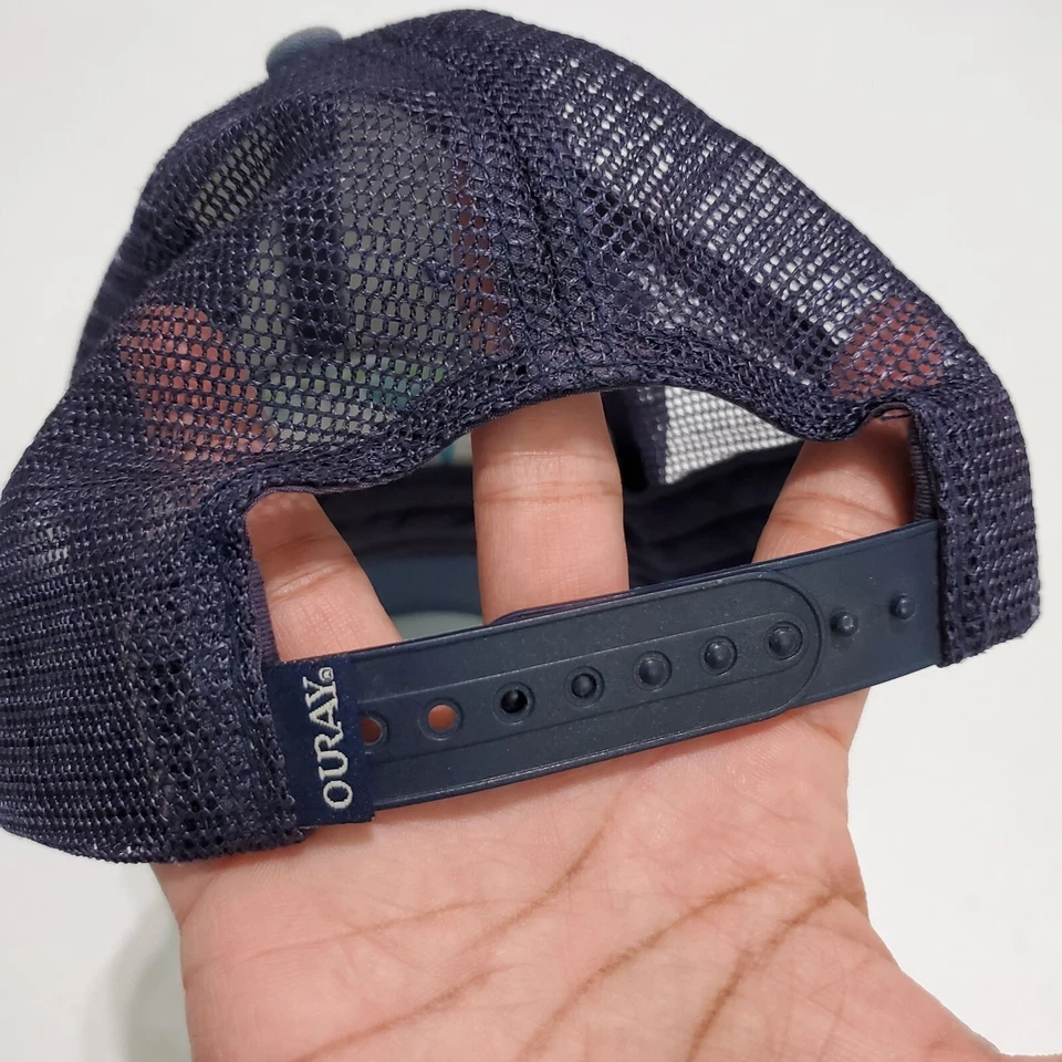 Sombrero de camionero azul talla única Yosemite para hombre malla bordada ajustable Foto 4 de 4